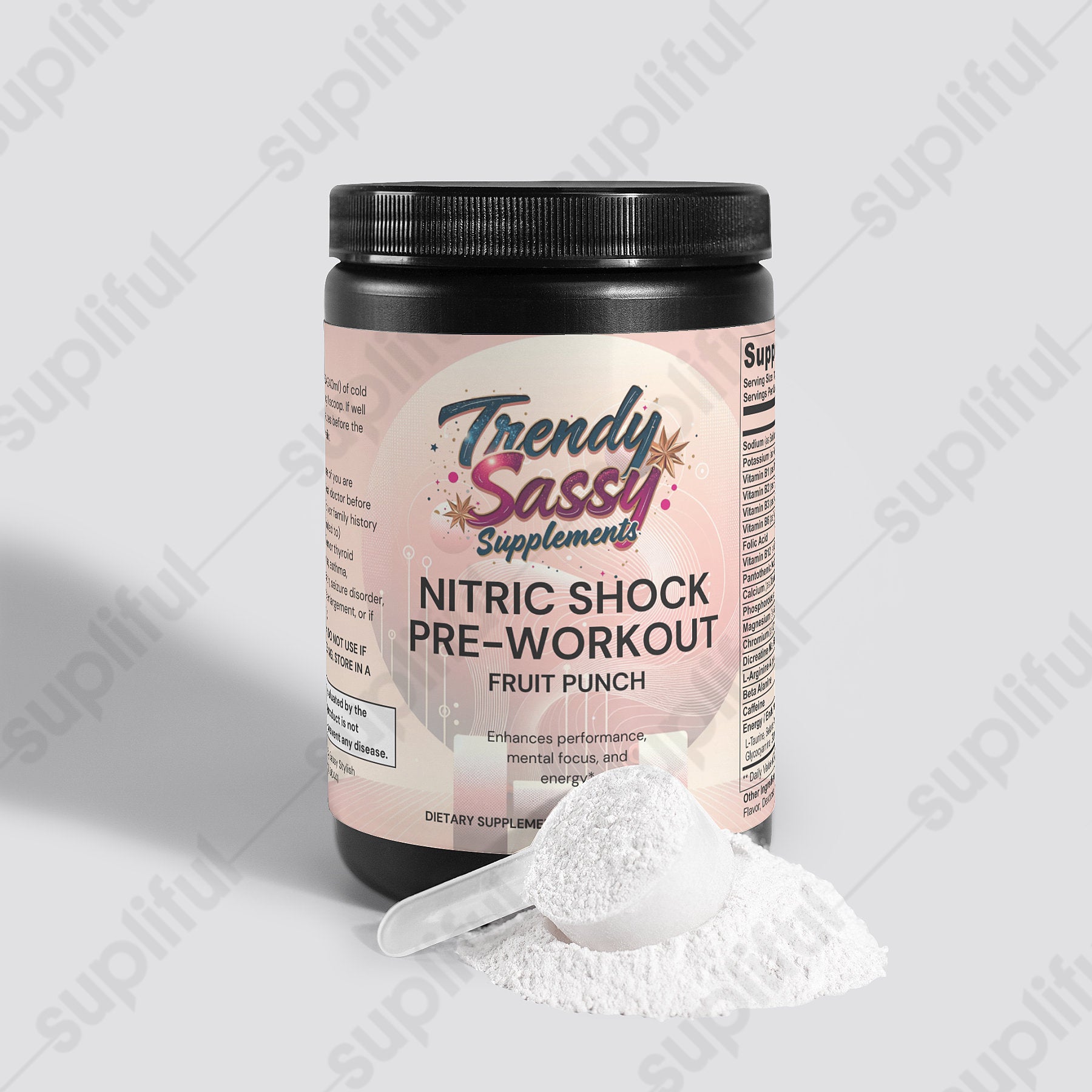 Nitric Shock Pre-Workout Powder (Fruit Punch) - Trendy Sassy Stylish