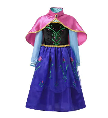 Disney Girls Princess Costume: Elsa, Anna, Jasmine, Rapunzel Dress for Kids - Trendy Sassy Stylish