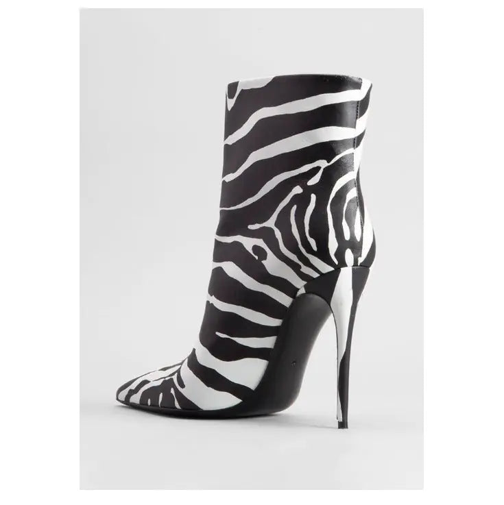 Zebra Print Ankle Boots - Trendy Sassy Stylish