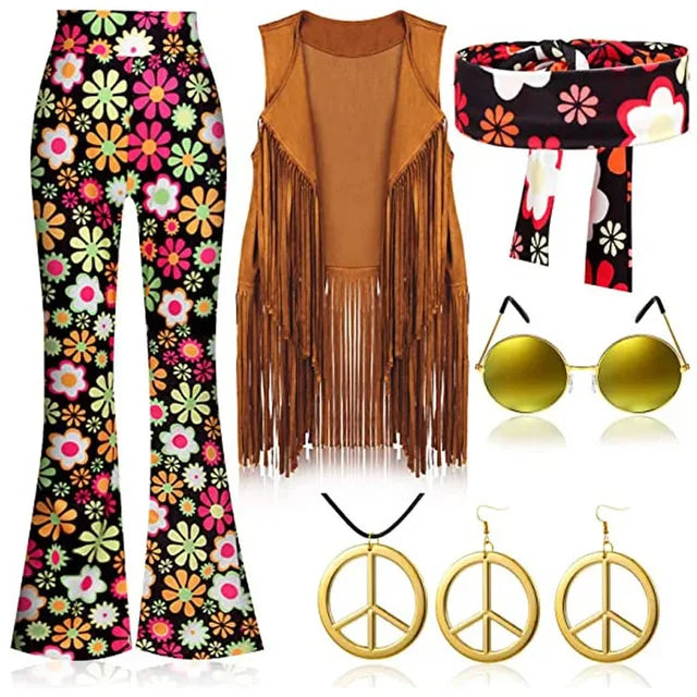 Hippie Disco 60s 70s Cosplay Costume for Women - Trendy Sassy Stylish