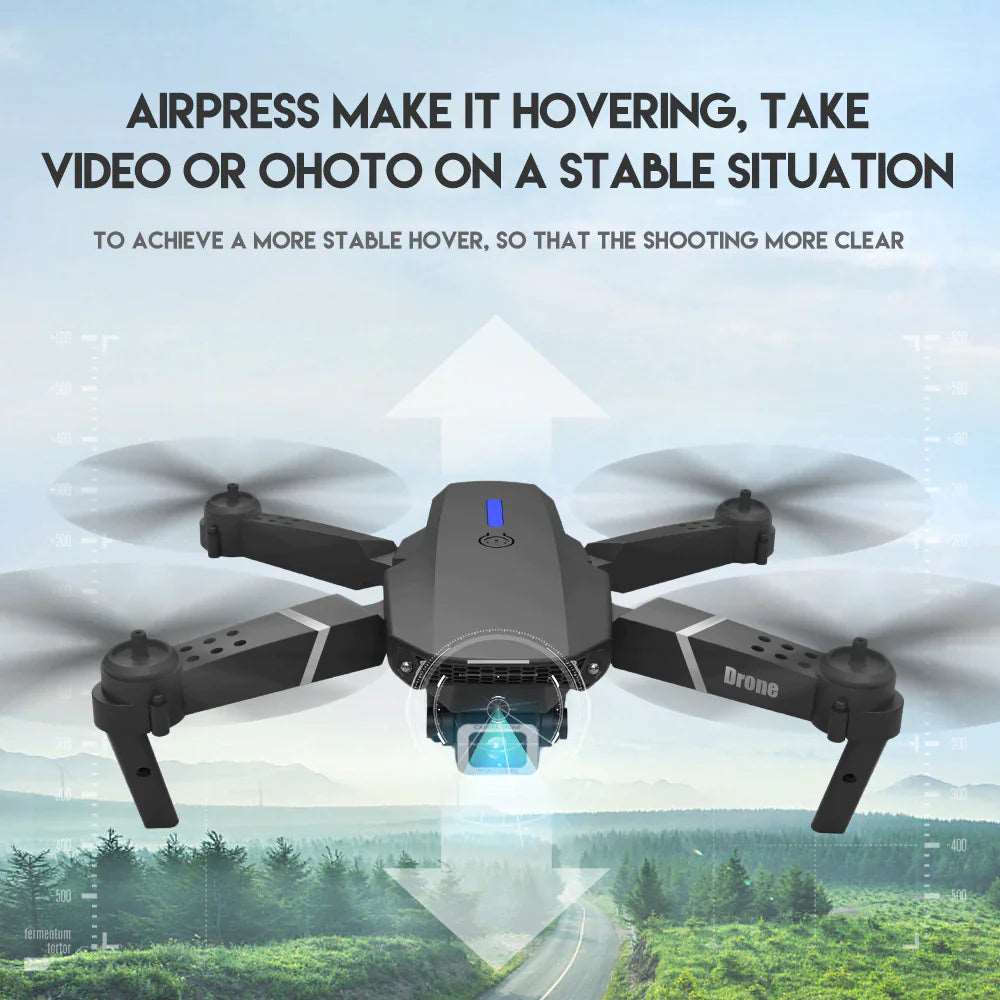 2023 New RC Drone With 4K HD Dual Camera WiFi FPV Foldable Quadcopter +4 Battery