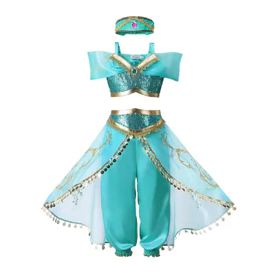 Disney Girls Princess Costume: Elsa, Anna, Jasmine, Rapunzel Dress for Kids - Trendy Sassy Stylish