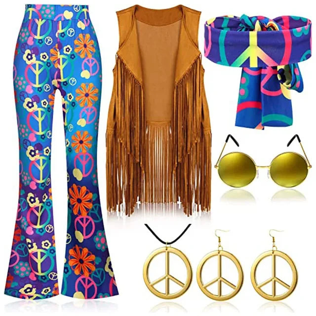 Hippie Disco 60s 70s Cosplay Costume for Women - Trendy Sassy Stylish