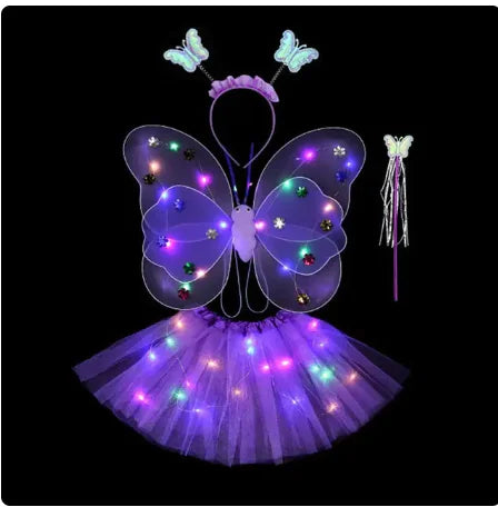 Purple LED Kids Costume