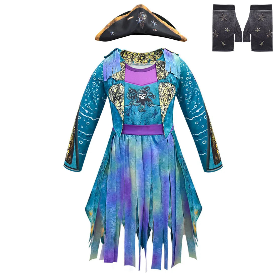 Descendants 3 Mal Evie Audrey Bertha Cosplay Costume Girls Halloween Costume For Kids Children Party Fancy Dress