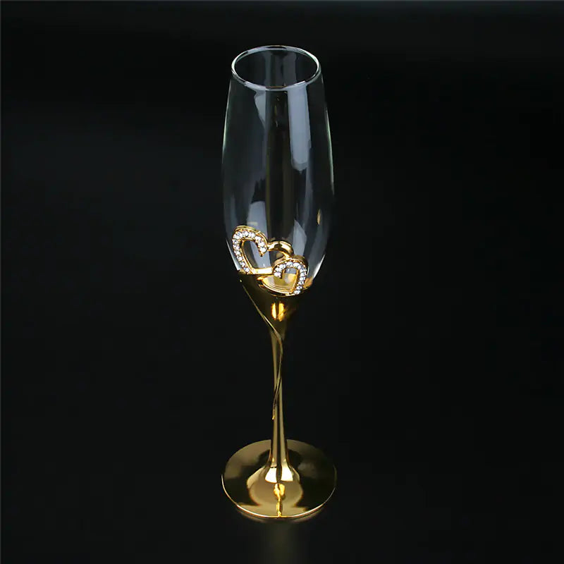 Crystal Wedding Champagne Glasses - Trendy Sassy Stylish