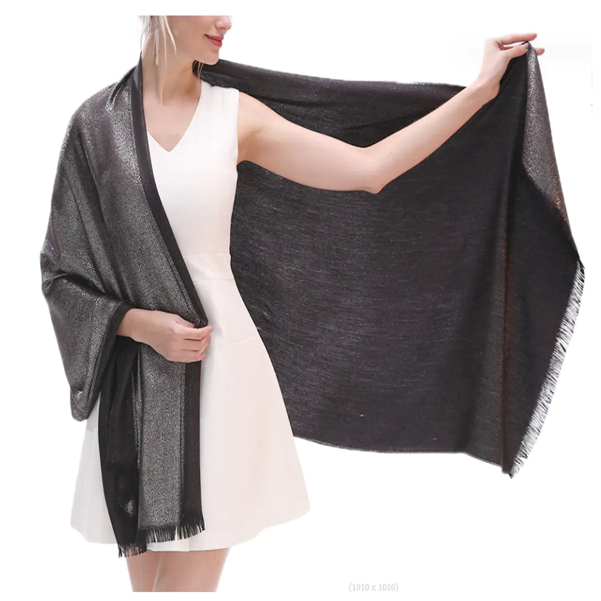 Shimmered Shawls Two-Toned Elegance