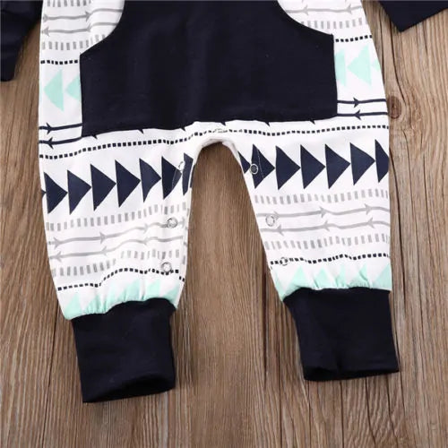 Infant Rompers Jumpsuit Hooded Clothes - Trendy Sassy Stylish