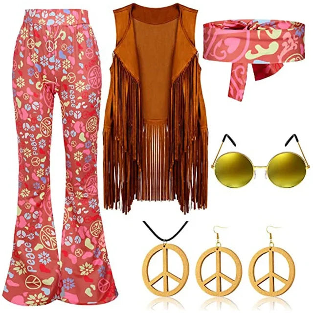 Hippie Disco 60s 70s Cosplay Costume for Women - Trendy Sassy Stylish