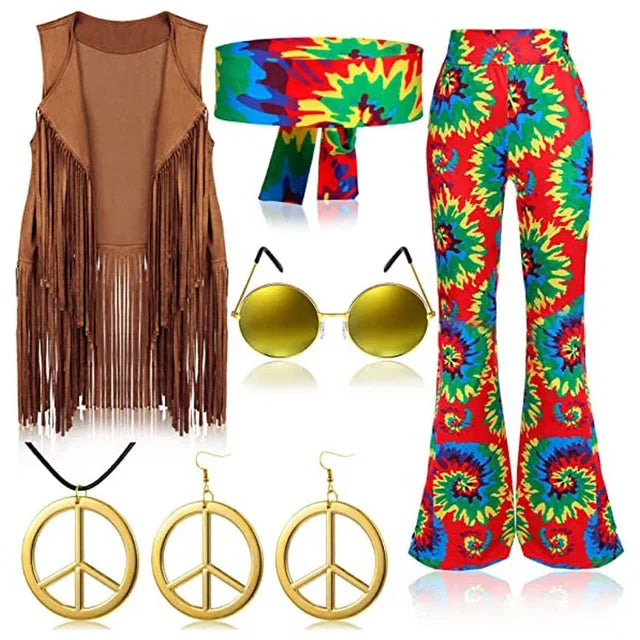 Hippie Disco 60s 70s Cosplay Costume for Women - Trendy Sassy Stylish