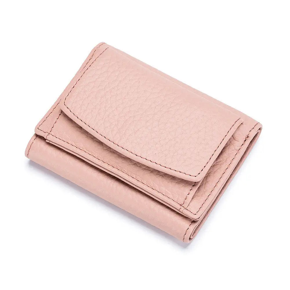 Leather Mini Short Wallet For Women