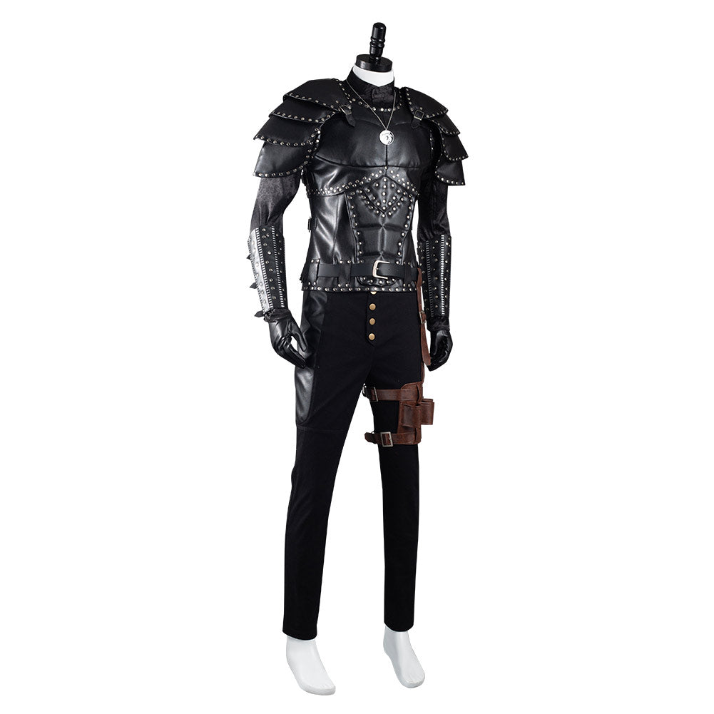 Geralt of Rivia Cosplay Men Witcher Costume Jacket Coat Pants Belt Cloak Outfit For Adult Male Fantasia Halloween Carnival Suit