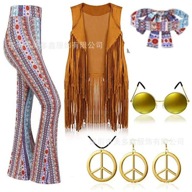 Hippie Disco 60s 70s Cosplay Costume for Women - Trendy Sassy Stylish