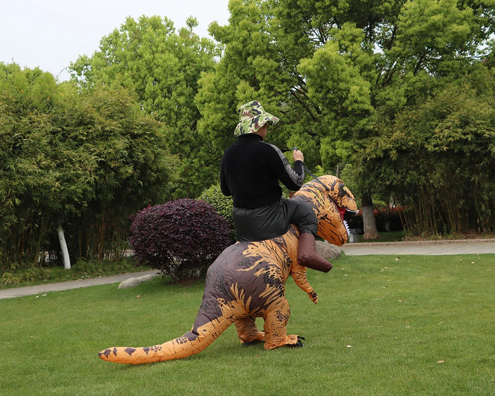 T-REX Monster Inflatable Costume Blow Up Cosplay Dinosaur Clothing Carnival Halloween Christma Dress For Man Woman Party Show