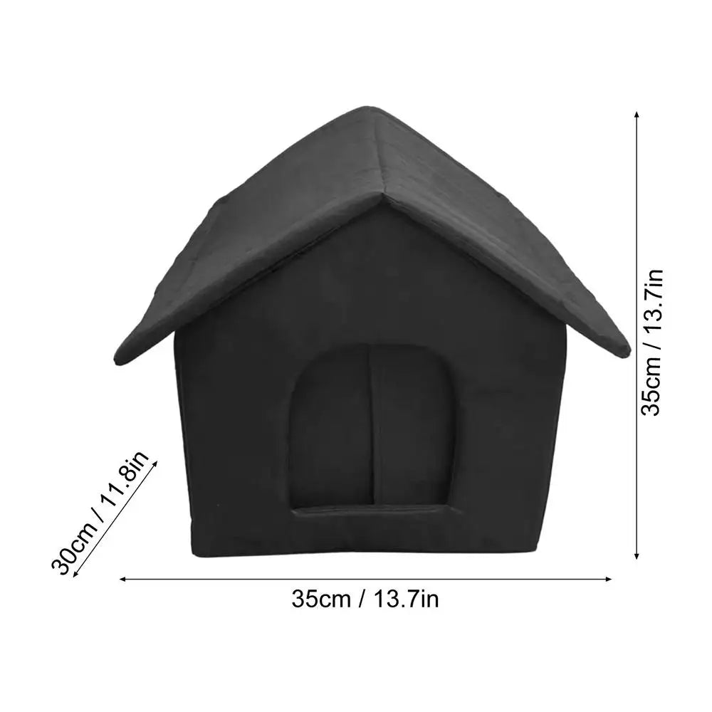 Outdoor Feral Cat House Warm Waterproof Cold-Proof Kennel Cat Shelters Pet Supplies Oxford Cloth Feral Cat House Windproof For