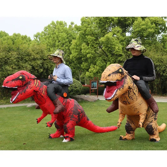 T-REX Monster Inflatable Costume Blow Up Cosplay Dinosaur Clothing Carnival Halloween Christma Dress For Man Woman Party Show