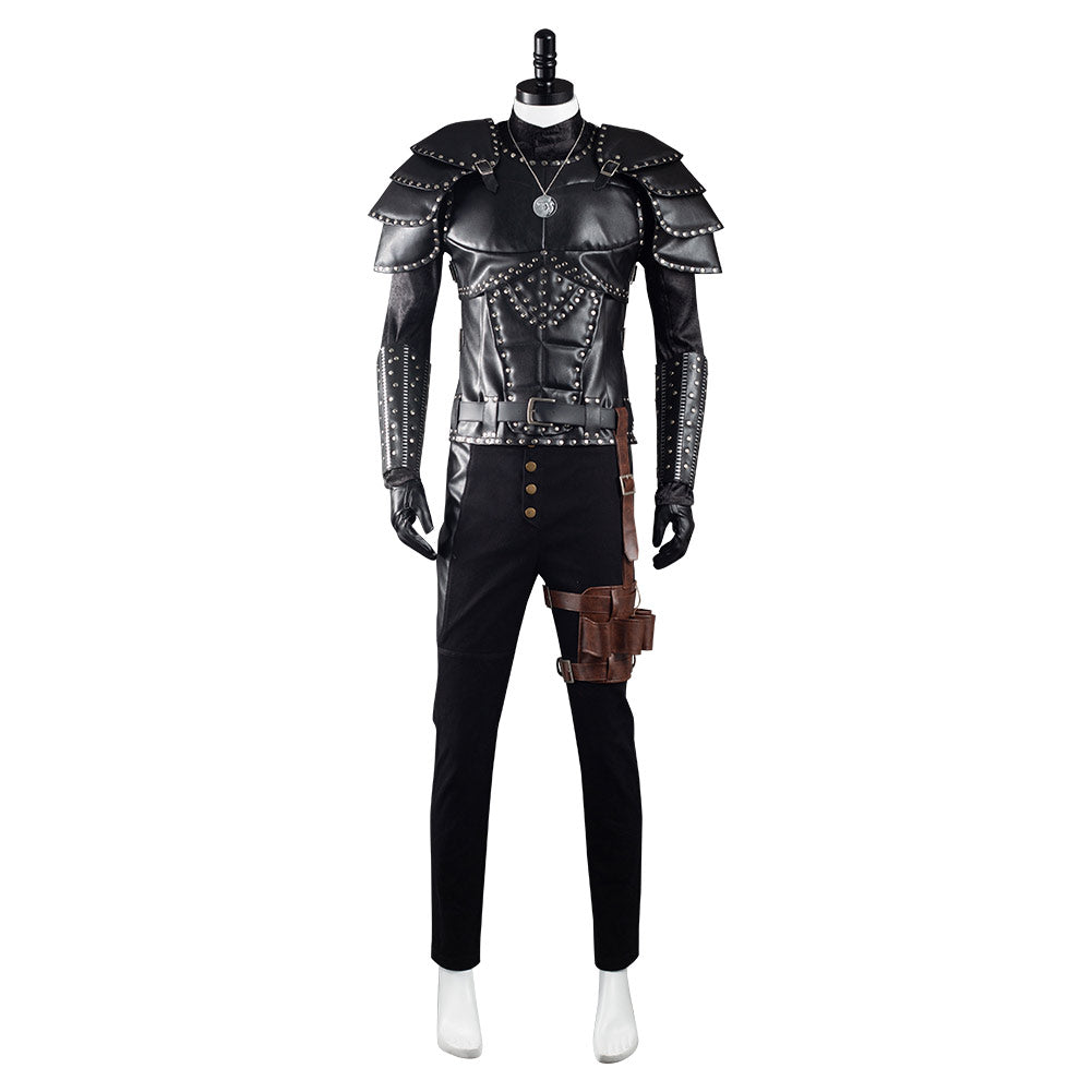 Geralt of Rivia Cosplay Men Witcher Costume Jacket Coat Pants Belt Cloak Outfit For Adult Male Fantasia Halloween Carnival Suit