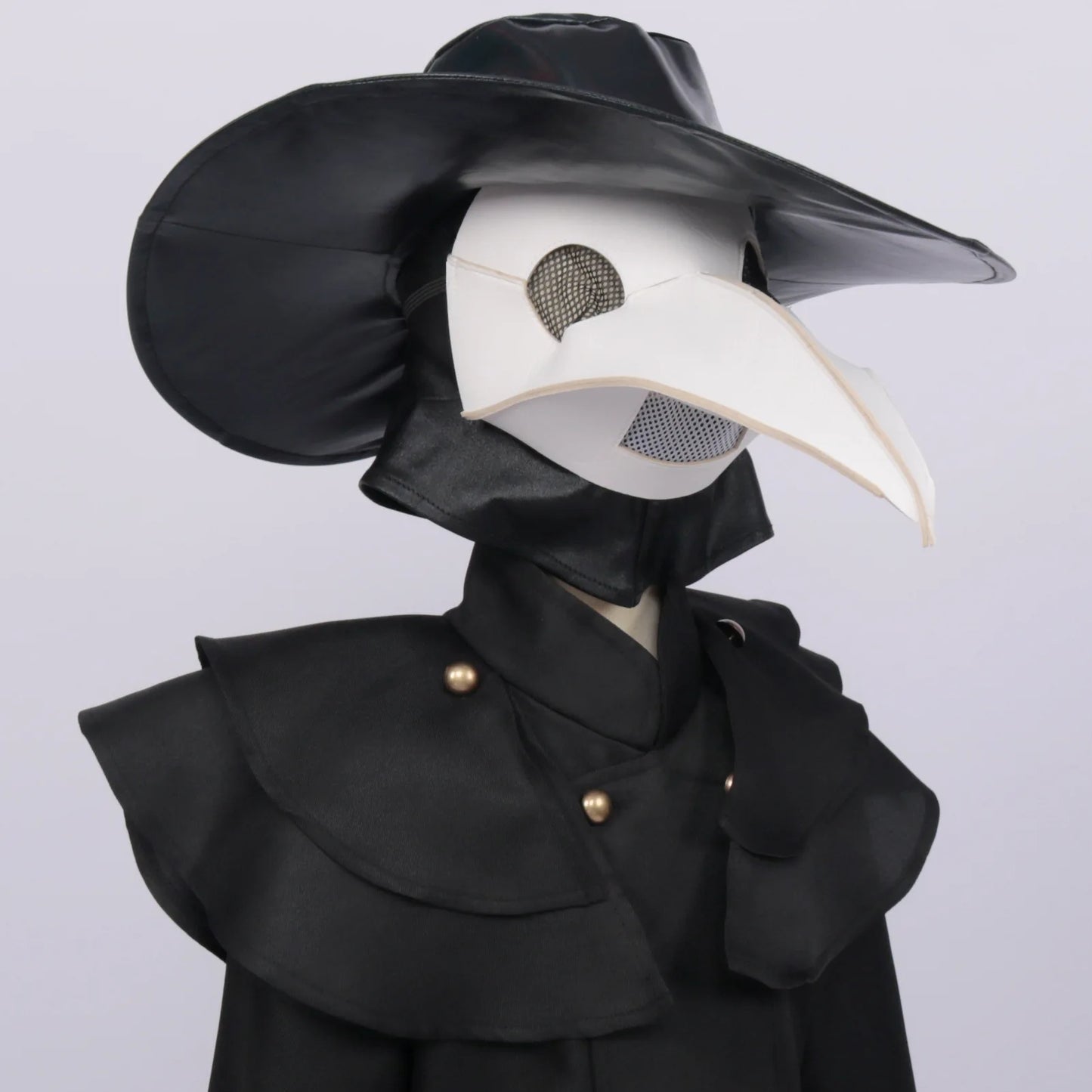 Halloween Medieval Hooded Robe Plague Doctor Costume crow long beaked mask suit Steampunk Priest Horror Wizard Cloak Cape