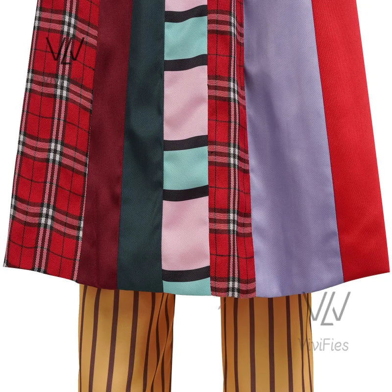 Doctor Colin Baker Cosplay Who Doctor   Long Coat Plaid Vest Pant Suit Costume Fancy Halloween Uniform Outfits S-XXXL