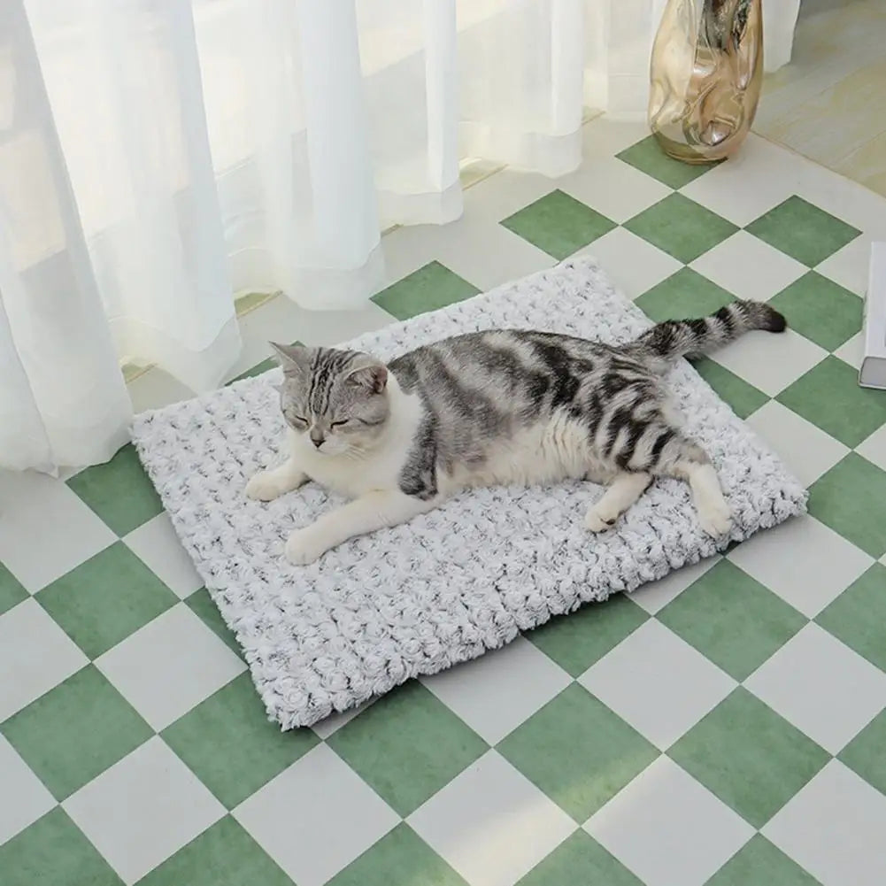 Self-Heating Pet Pad Comfortable Warm Dog Sleeping Cushion Removable Non-Slip Heated Cat Mat Thermal Blanket Pet Mat Supplies