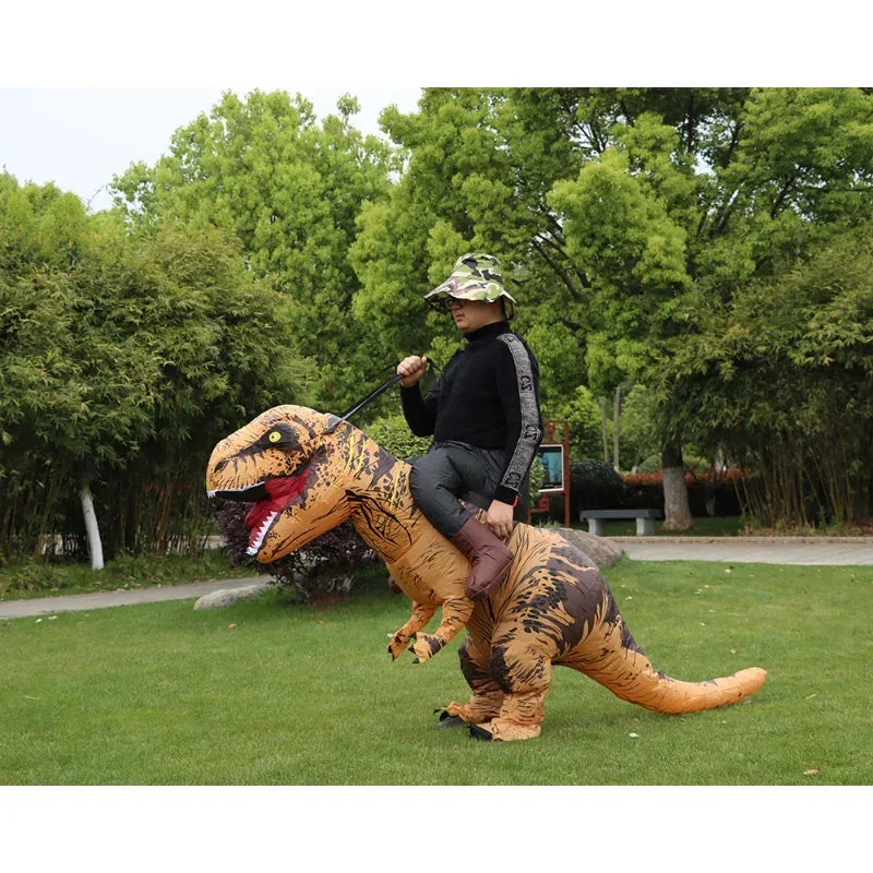 T-REX Monster Inflatable Costume Blow Up Cosplay Dinosaur Clothing Carnival Halloween Christma Dress For Man Woman Party Show