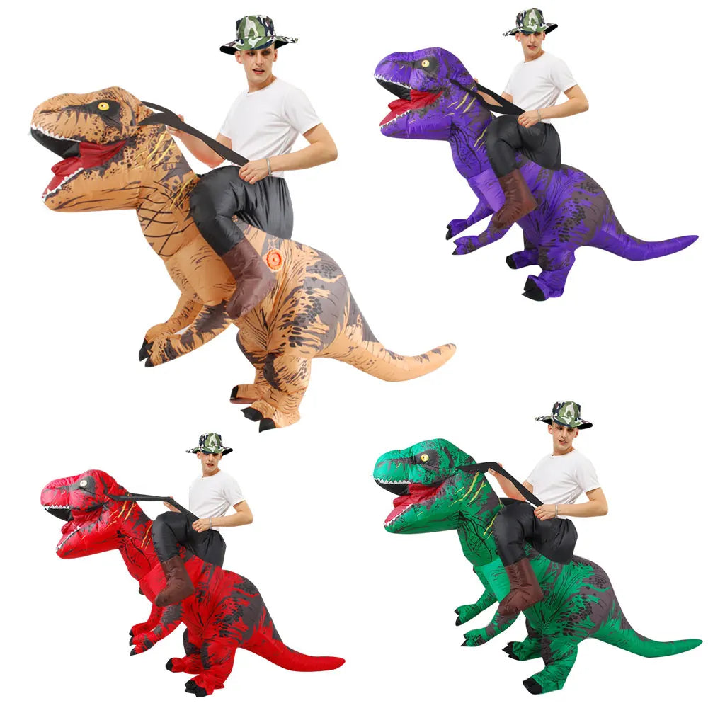 T-REX Monster Inflatable Costume Blow Up Cosplay Dinosaur Clothing Carnival Halloween Christma Dress For Man Woman Party Show