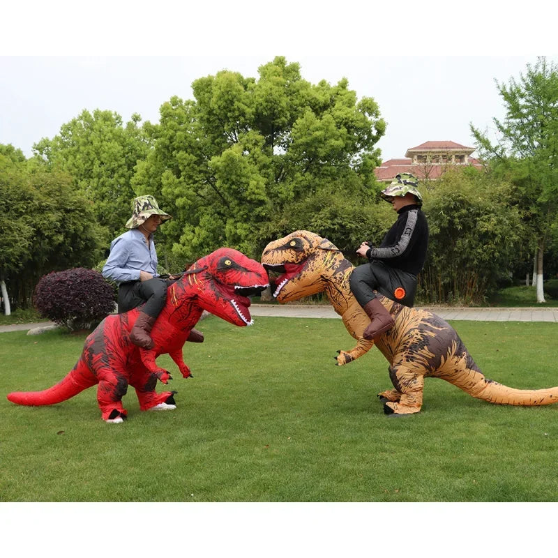 T-REX Monster Inflatable Costume Blow Up Cosplay Dinosaur Clothing Carnival Halloween Christma Dress For Man Woman Party Show