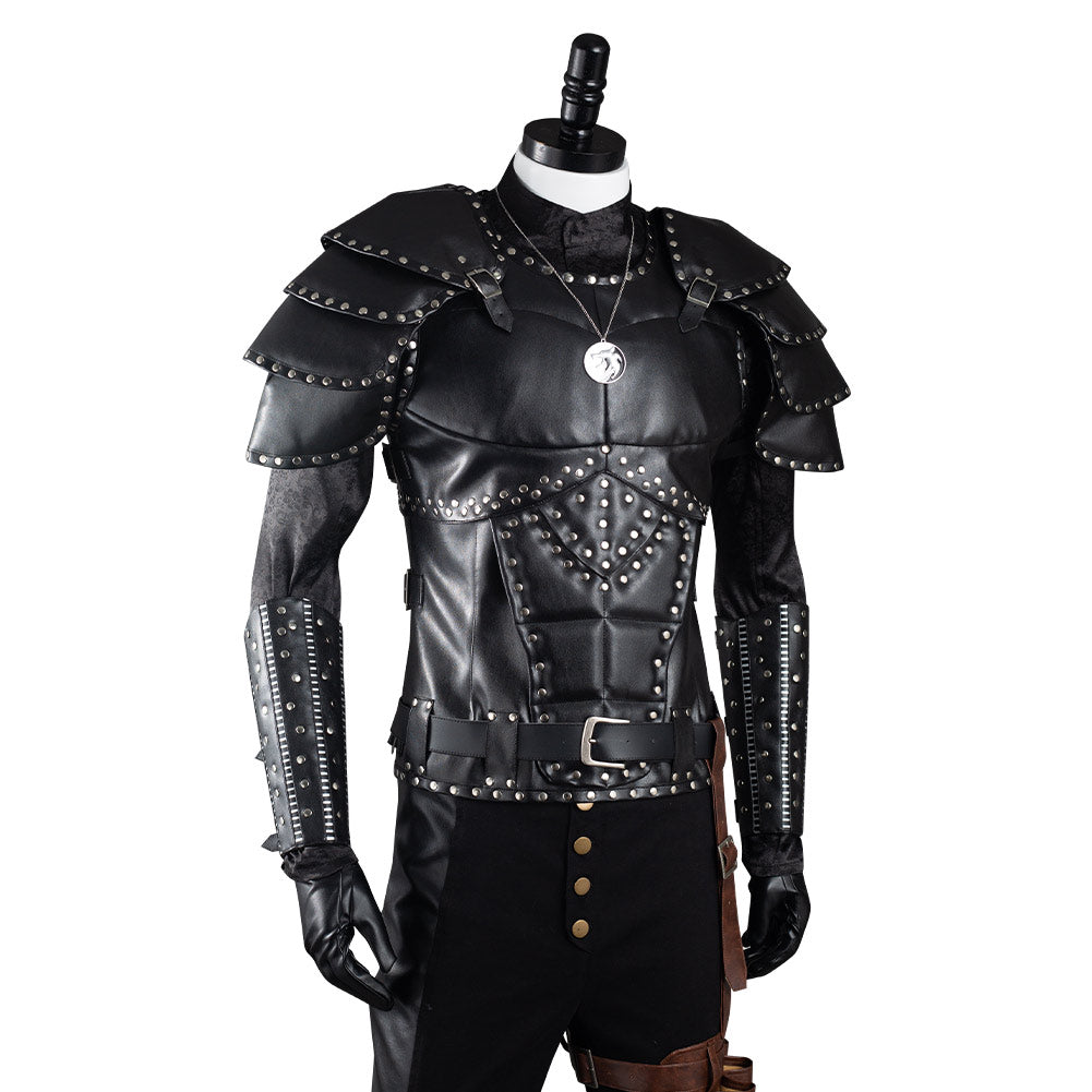 Geralt of Rivia Cosplay Men Witcher Costume Jacket Coat Pants Belt Cloak Outfit For Adult Male Fantasia Halloween Carnival Suit