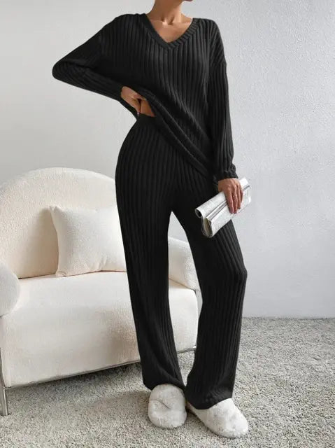 Casual 2-Piece Autumn Loungewear Set - Trendy Sassy Stylish