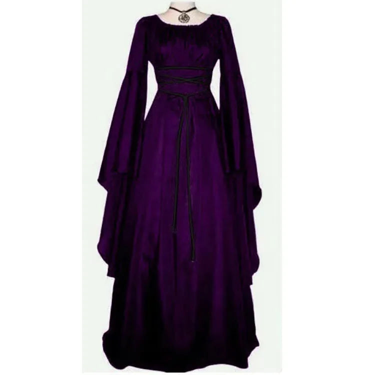 Medieval Witch Dress for Women Cosplay Vampire Bride Halloween Carnival Party Performance 2023 New Clothing Middle Ages Costumes