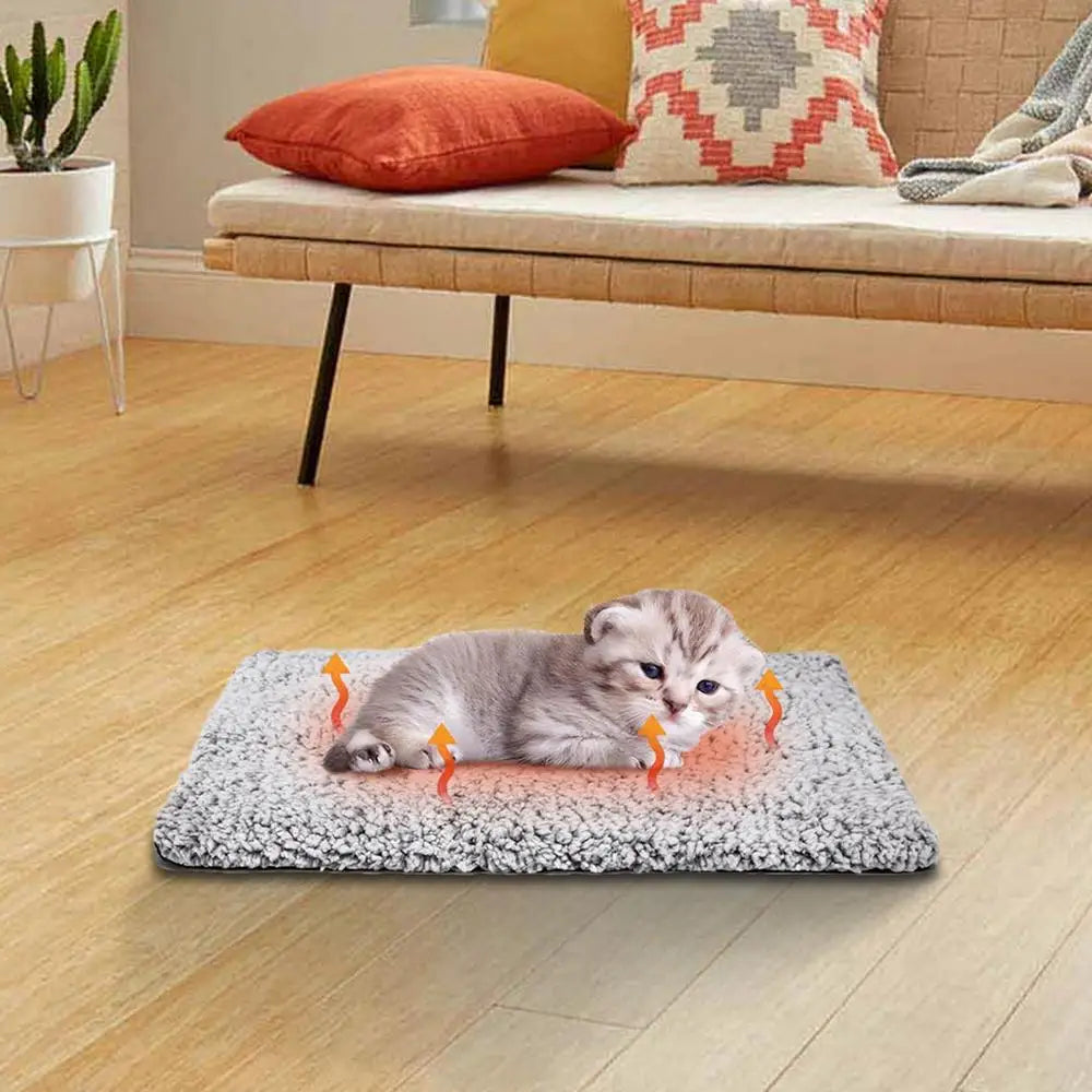 Self Warming Cat Bed Waterproof Self-Warming Pet Mat Reflects Pet Body Heat Pet Warmer Pad For Constant Temperature Washable