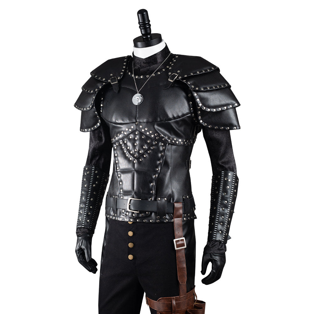 Geralt of Rivia Cosplay Men Witcher Costume Jacket Coat Pants Belt Cloak Outfit For Adult Male Fantasia Halloween Carnival Suit