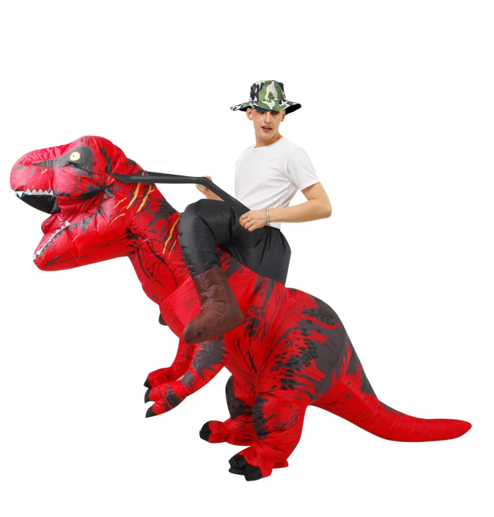 T-REX Monster Inflatable Costume Blow Up Cosplay Dinosaur Clothing Carnival Halloween Christma Dress For Man Woman Party Show