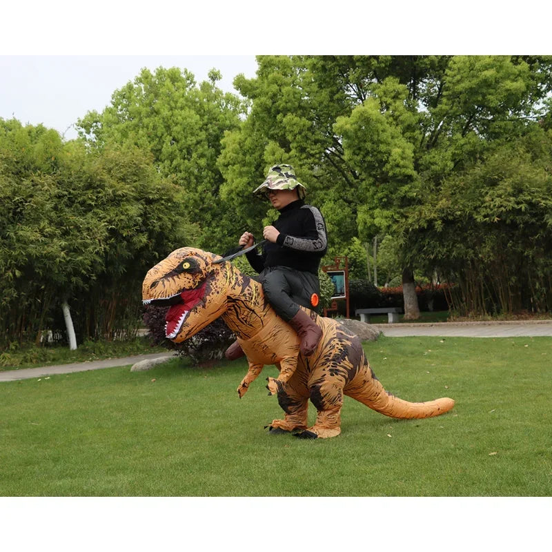 T-REX Monster Inflatable Costume Blow Up Cosplay Dinosaur Clothing Carnival Halloween Christma Dress For Man Woman Party Show