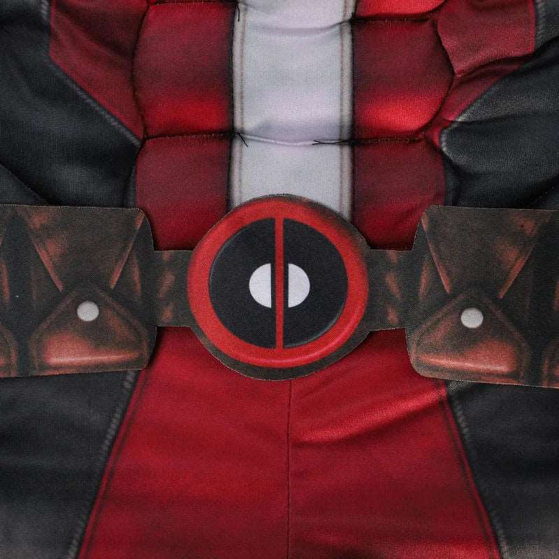 Adult Deadpool Costume Men Women Kids Cosplay Mask Suit Jumpsuit Backpack Knif Accessories Superhero Halloween Costume Child