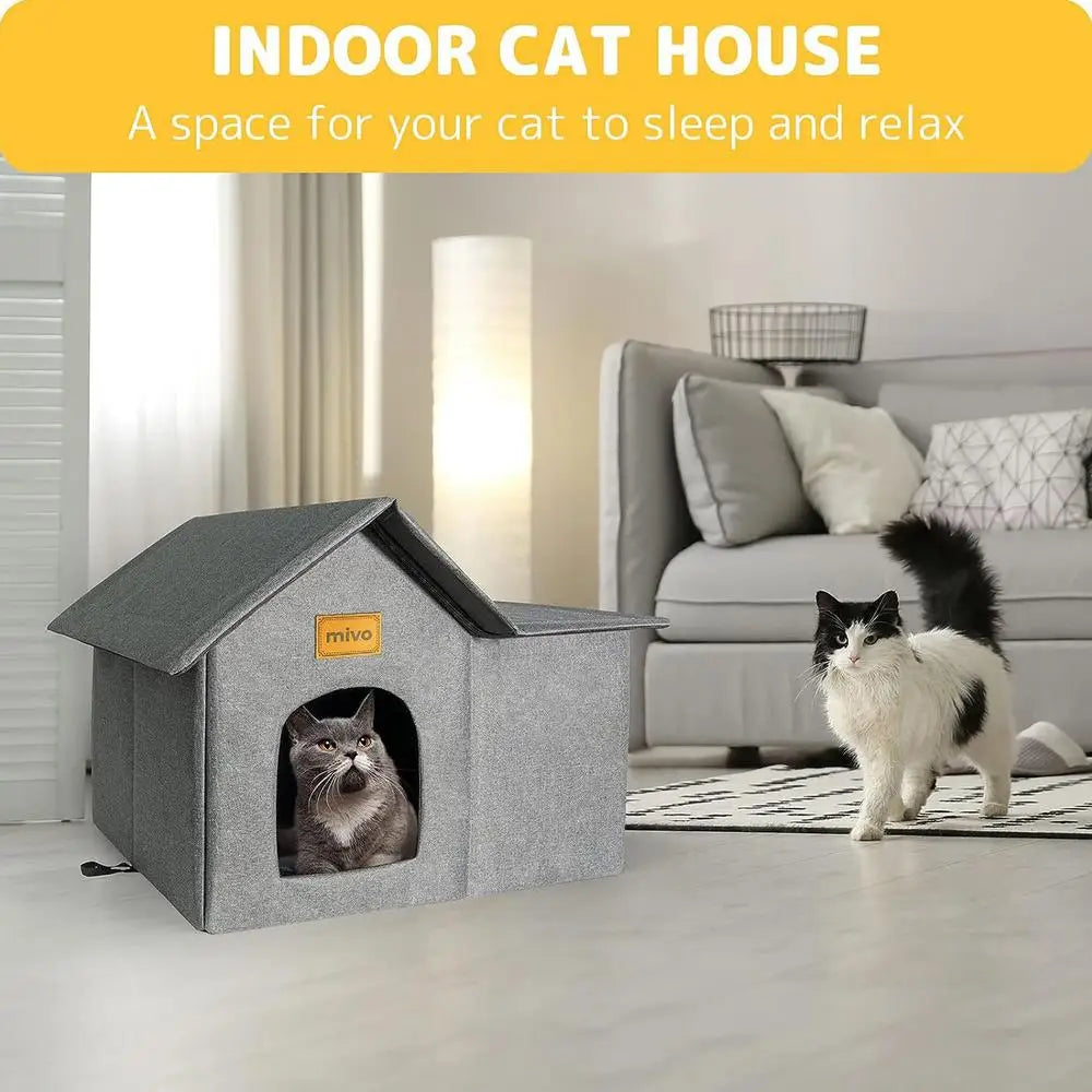 Foldable Pet Shelter Cat House Outdoor Rainproof Waterproof Kitten Puppy House Villa Tent winter warm pets supplies