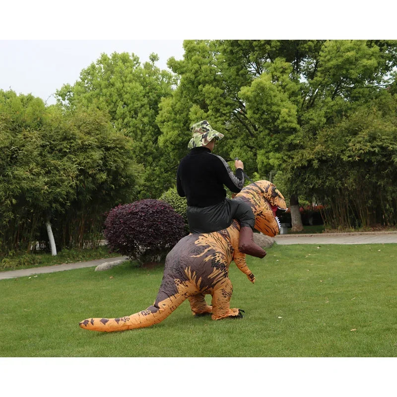 T-REX Monster Inflatable Costume Blow Up Cosplay Dinosaur Clothing Carnival Halloween Christma Dress For Man Woman Party Show