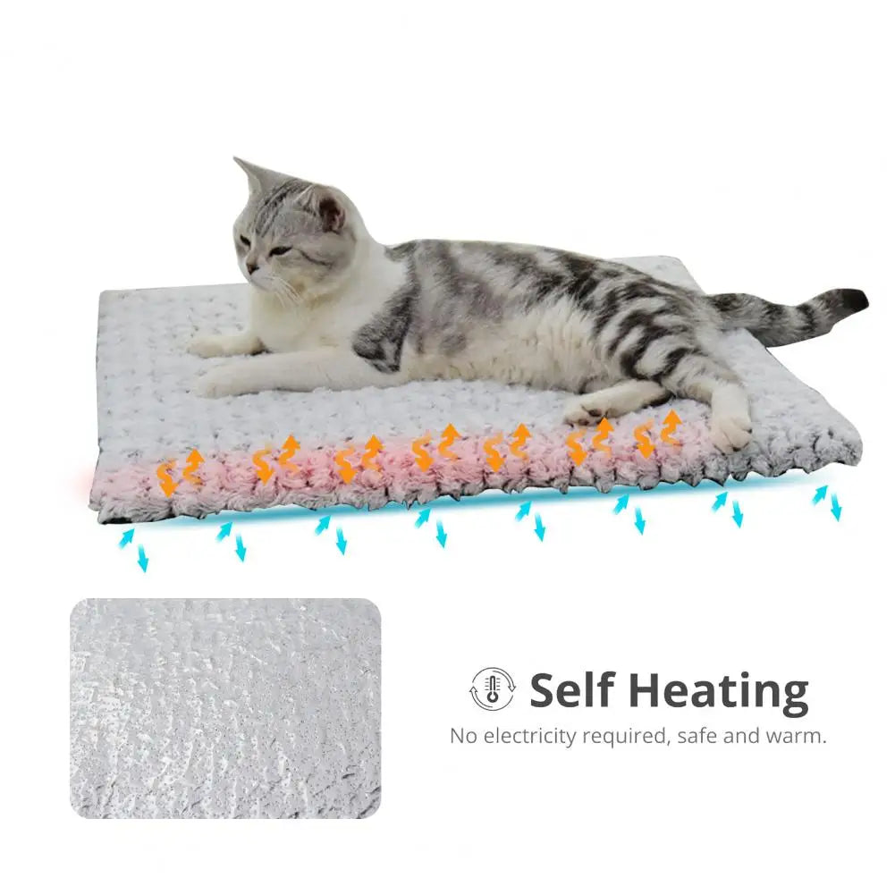 Self-Heating Pet Pad Comfortable Warm Dog Sleeping Cushion Removable Non-Slip Heated Cat Mat Thermal Blanket Pet Mat Supplies