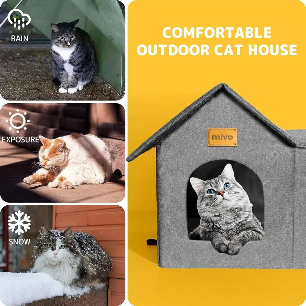 Foldable Pet Shelter Cat House Outdoor Rainproof Waterproof Kitten Puppy House Villa Tent winter warm pets supplies