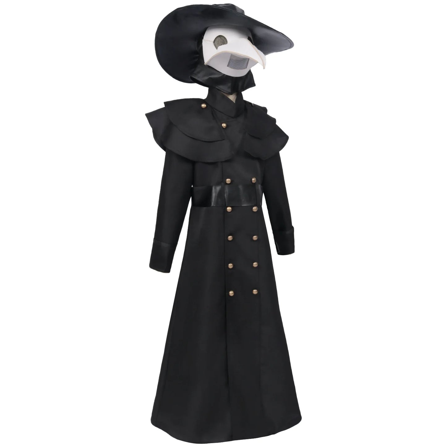 Halloween Medieval Hooded Robe Plague Doctor Costume crow long beaked mask suit Steampunk Priest Horror Wizard Cloak Cape