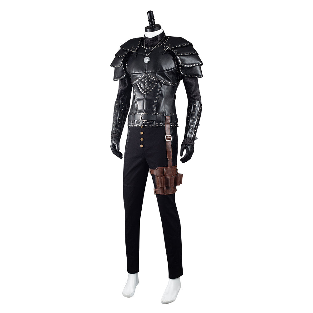 Geralt of Rivia Cosplay Men Witcher Costume Jacket Coat Pants Belt Cloak Outfit For Adult Male Fantasia Halloween Carnival Suit