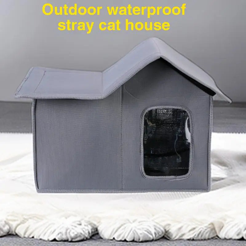 Foldable Pet Shelter Cat House Outdoor Rainproof Waterproof Kitten Puppy House Villa Tent winter warm pets supplies