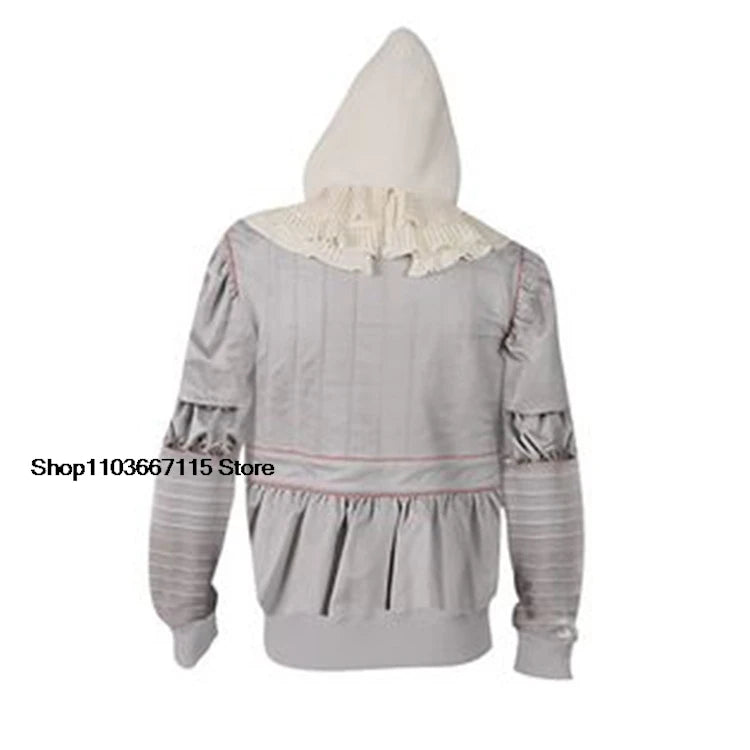 Movie Clown Pennywise Cosplay Costume Halloween Girls Outfit Horror Lolita Dress Up Women Fantasy Dress Carnival Party Full Set