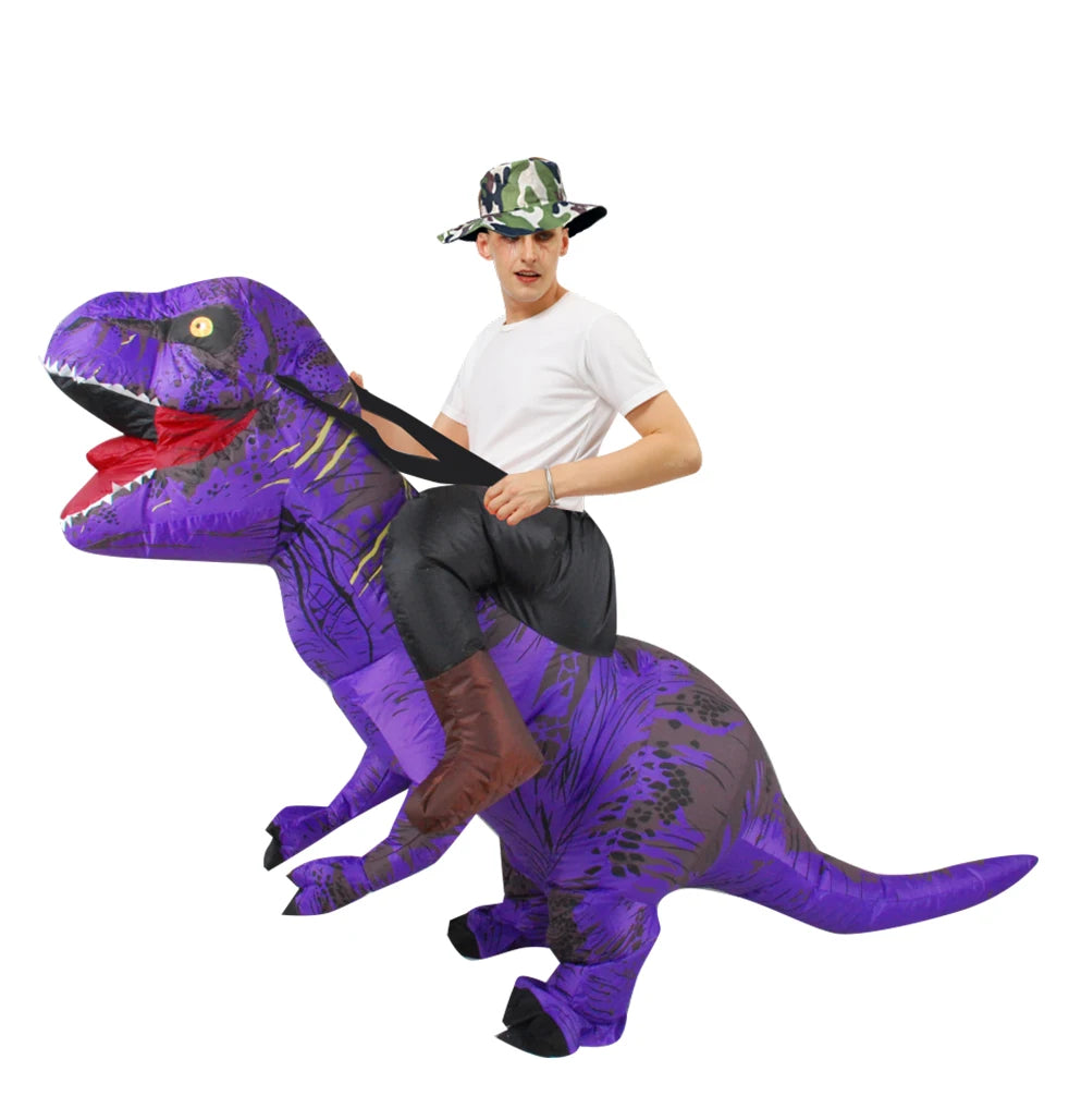 T-REX Monster Inflatable Costume Blow Up Cosplay Dinosaur Clothing Carnival Halloween Christma Dress For Man Woman Party Show