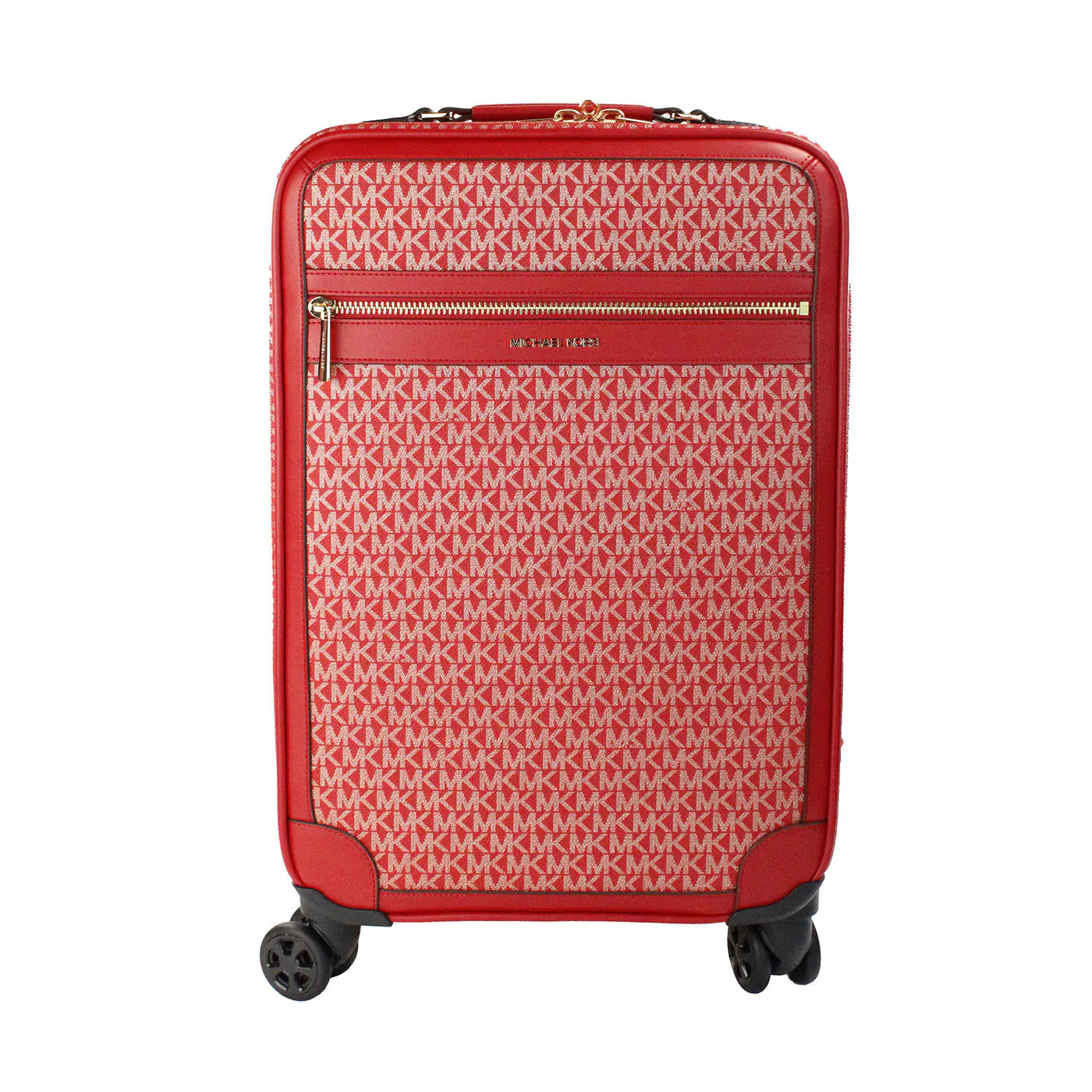 Michael Kors Travel Small Red Trolley Rolling Suitcase - Trendy Sassy Stylish