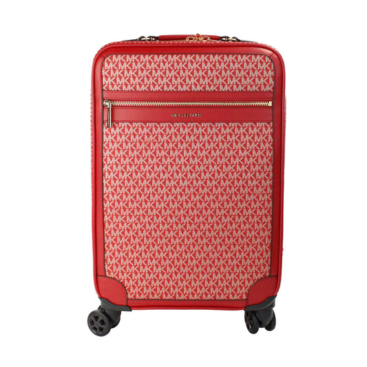 Michael Kors Travel Small Red Trolley Rolling Suitcase - Trendy Sassy Stylish