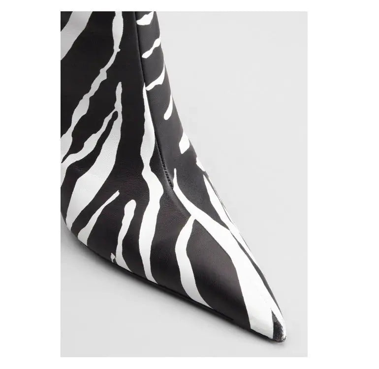 Zebra Print Ankle Boots - Trendy Sassy Stylish