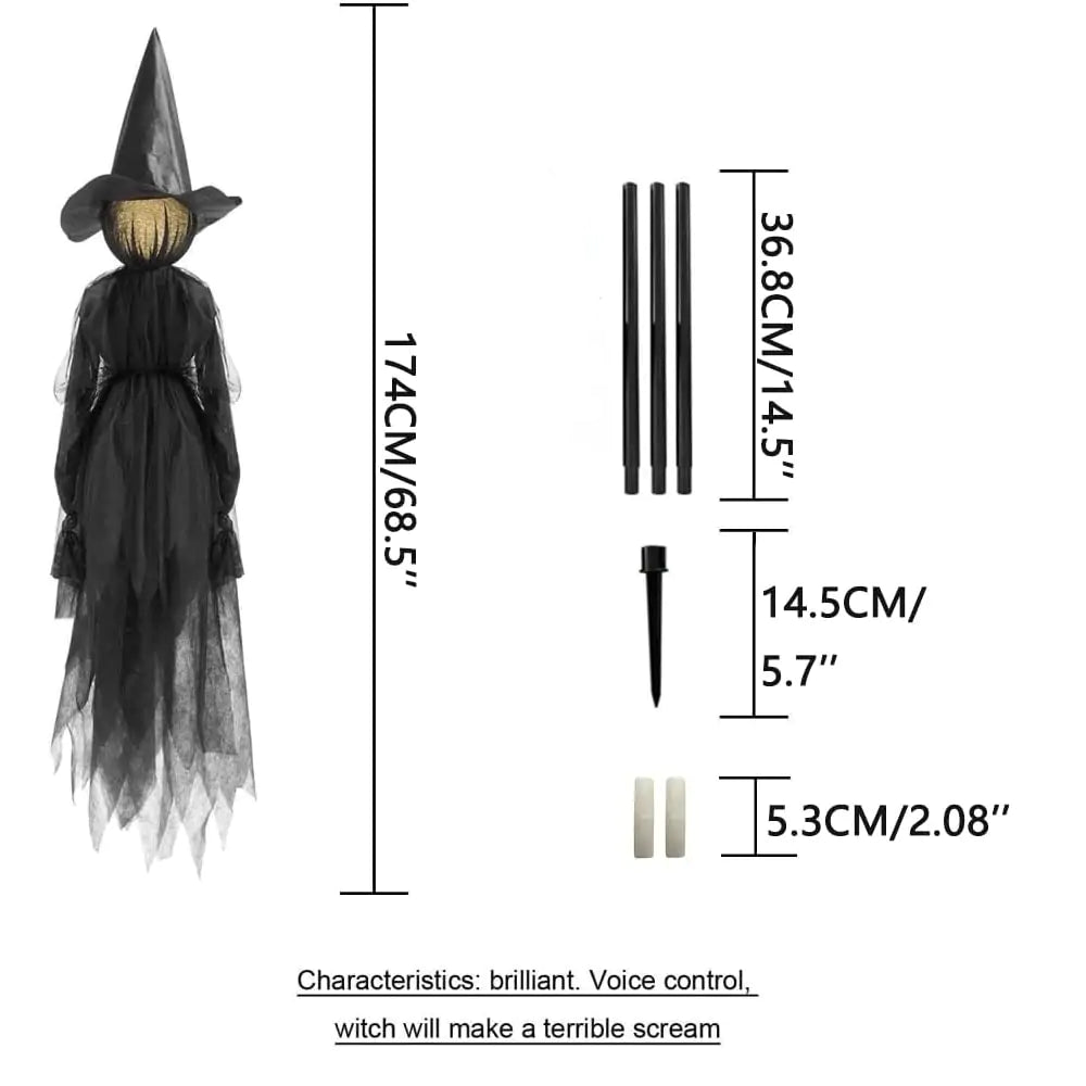 Scary Halloween Witch Decoration - Trendy Sassy Stylish