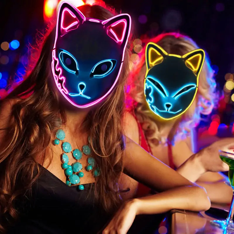 Halloween LED Cat Mask - Trendy Sassy Stylish