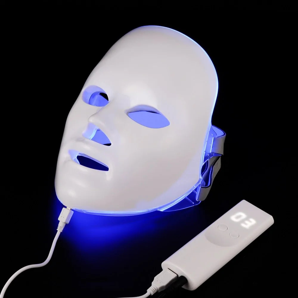 7 Colors LED Photon Therapy Facial Mask - Trendy Sassy Stylish